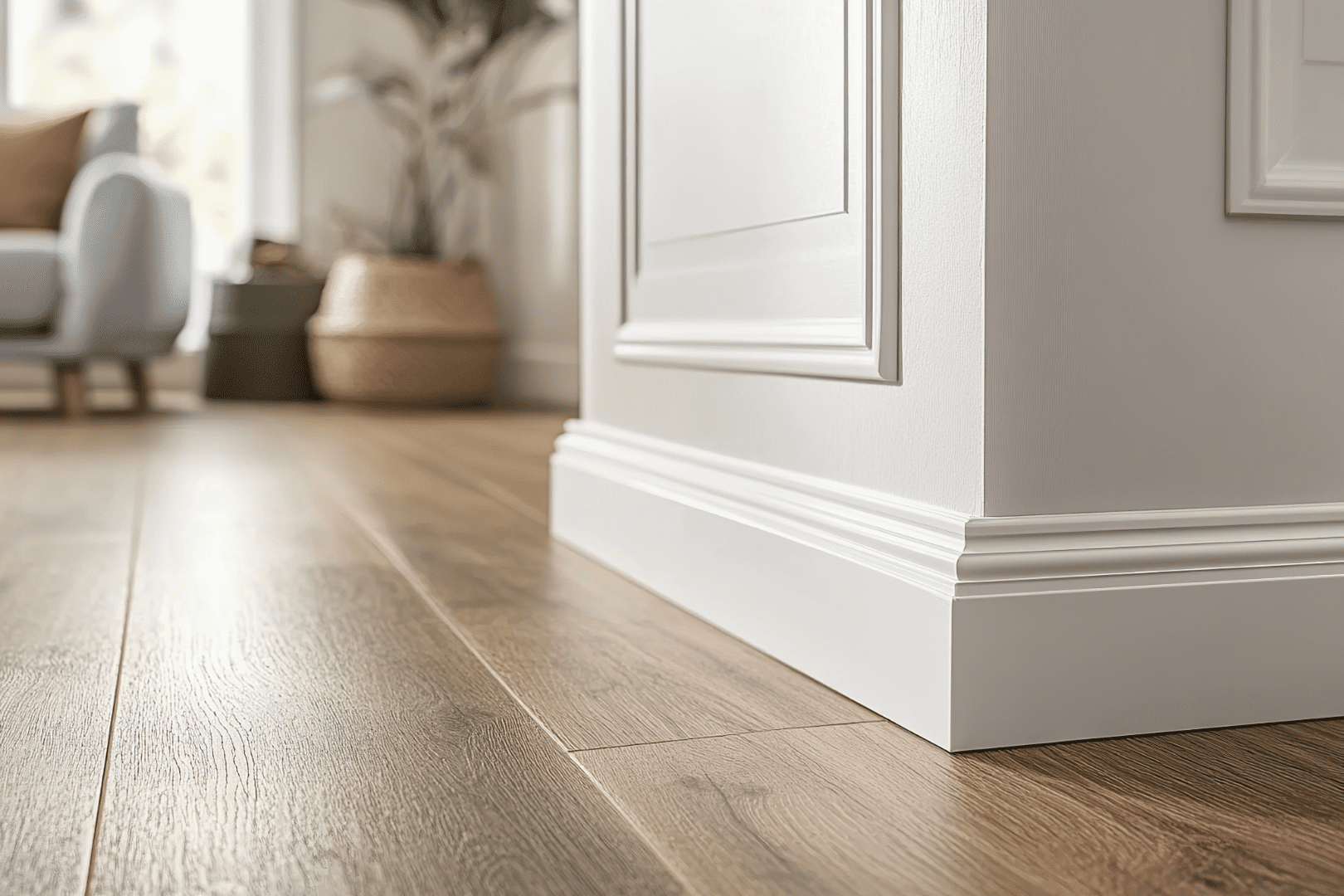 Wood Floor Living Room Brown